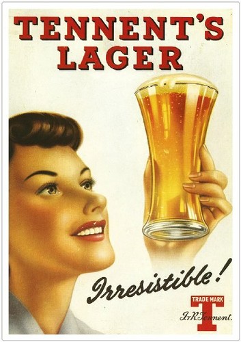 Tennents lager retro beer - tennents, x2